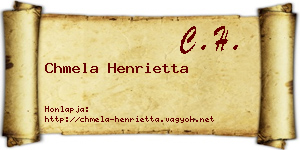 Chmela Henrietta névjegykártya